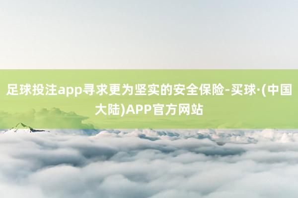足球投注app寻求更为坚实的安全保险-买球·(中国大陆)APP官方网站