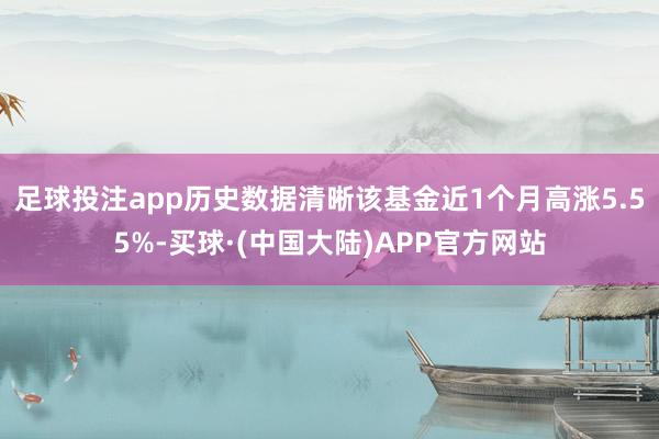 足球投注app历史数据清晰该基金近1个月高涨5.55%-买球·(中国大陆)APP官方网站