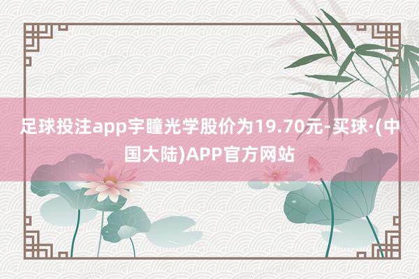 足球投注app宇瞳光学股价为19.70元-买球·(中国大陆)APP官方网站