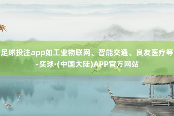 足球投注app如工业物联网、智能交通、良友医疗等-买球·(中国大陆)APP官方网站