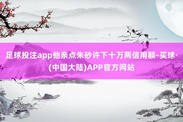 足球投注app他亲点朱砂许下十万两信用额-买球·(中国大陆)APP官方网站