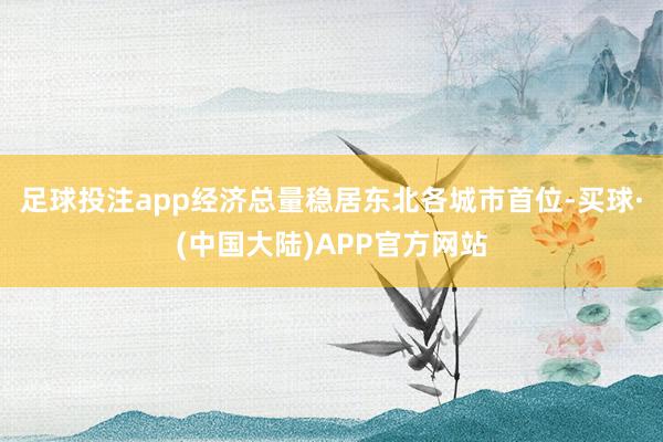 足球投注app经济总量稳居东北各城市首位-买球·(中国大陆)APP官方网站