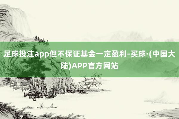 足球投注app但不保证基金一定盈利-买球·(中国大陆)APP官方网站