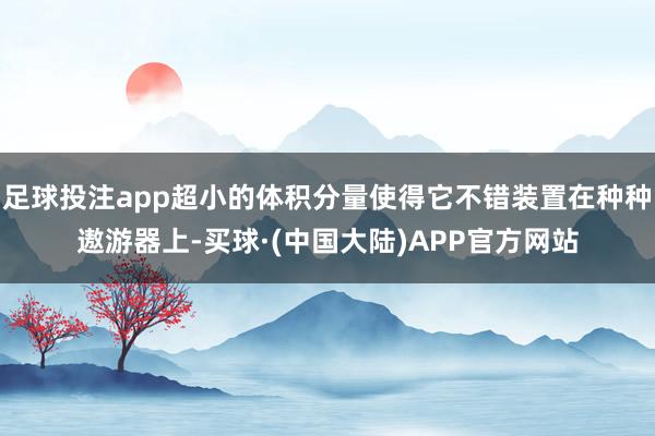 足球投注app超小的体积分量使得它不错装置在种种遨游器上-买球·(中国大陆)APP官方网站