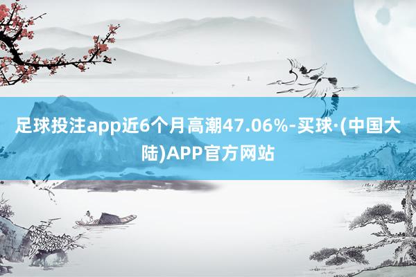足球投注app近6个月高潮47.06%-买球·(中国大陆)APP官方网站