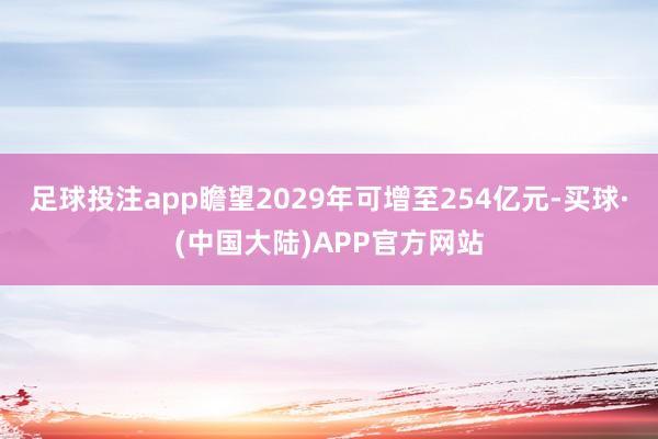 足球投注app瞻望2029年可增至254亿元-买球·(中国大陆)APP官方网站