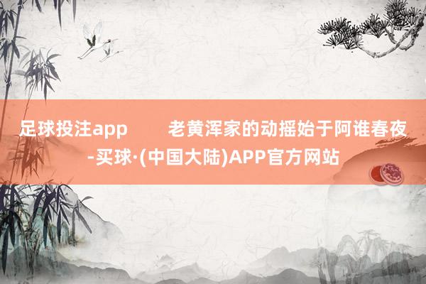 足球投注app        老黄浑家的动摇始于阿谁春夜-买球·(中国大陆)APP官方网站
